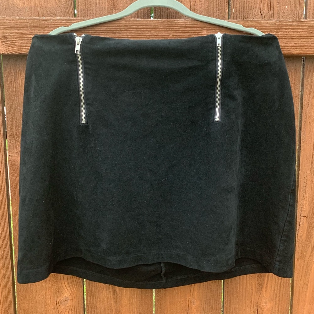 Faux suede mini skirt